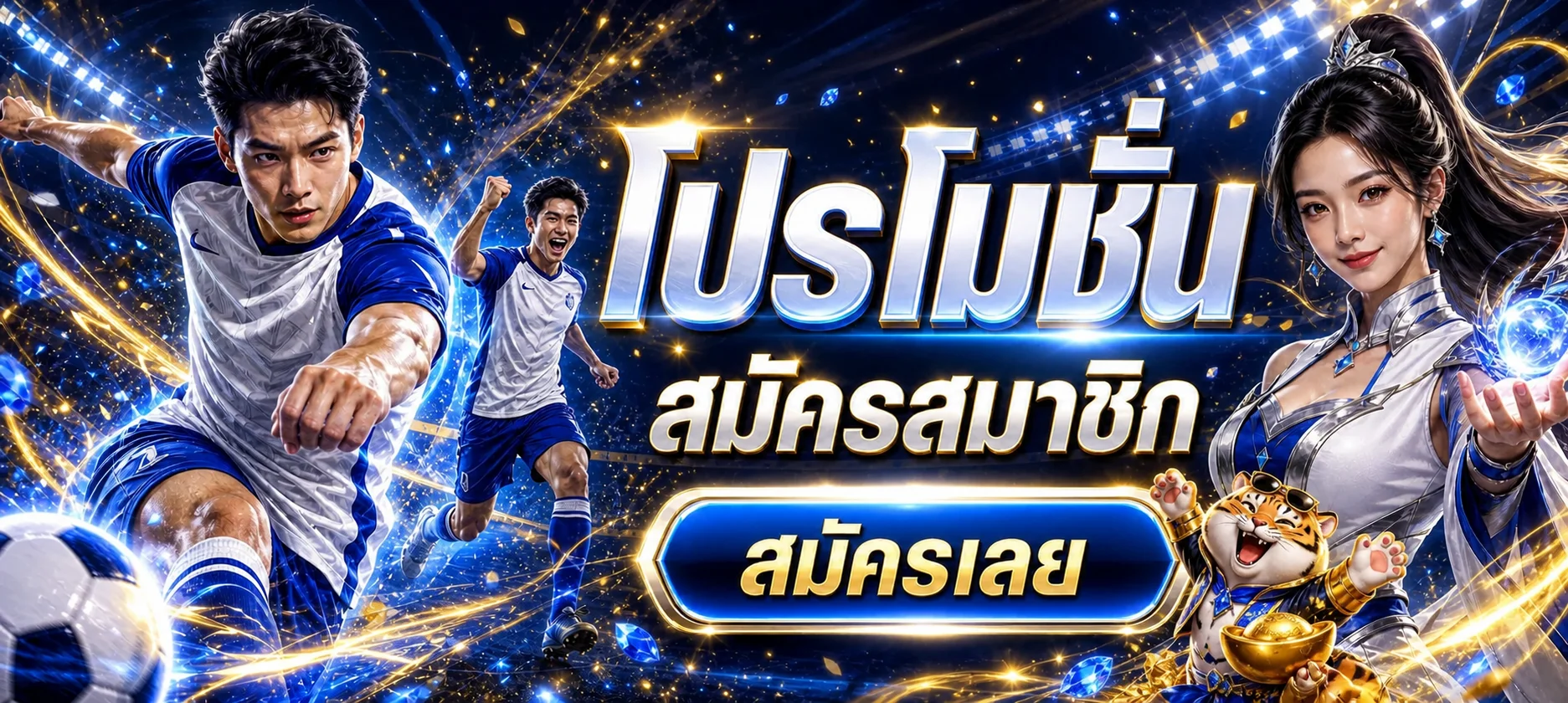 Pakyok879 สมัครสมาชิกพร้อมมาสคอตเกมโทนน้ำเงินทอง