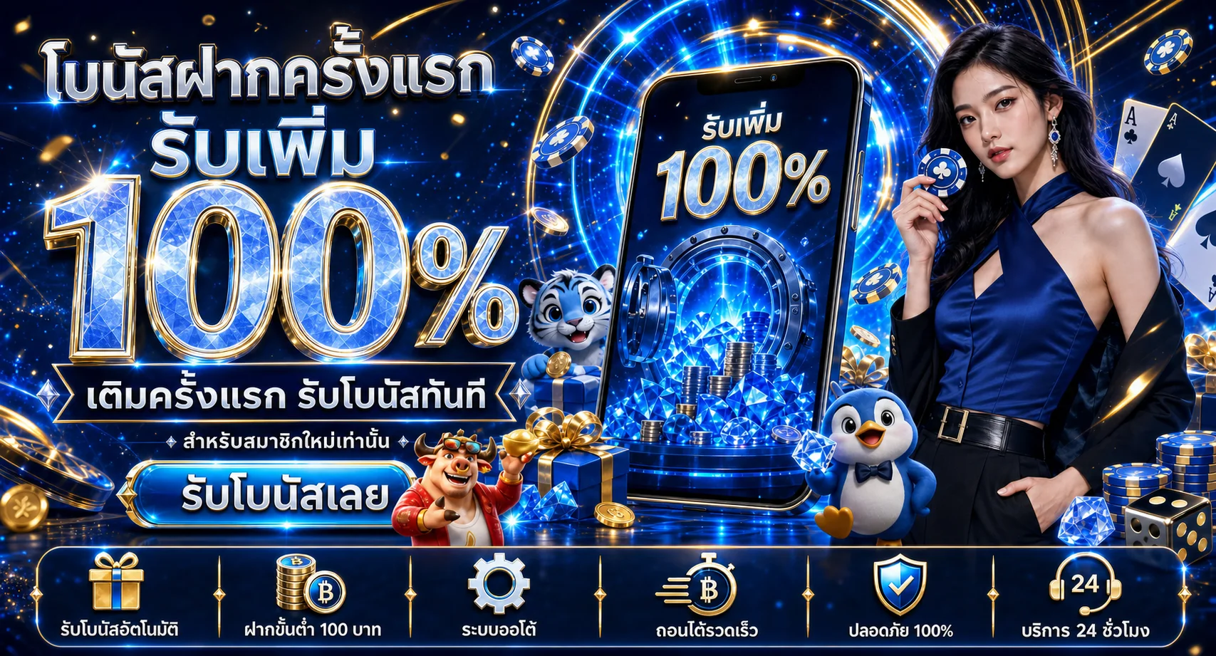 โบนัสสมาชิกใหม่ Pakyok879 พร้อมตัวละครเกม PG Soft